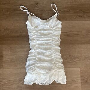 White Lace Mini Dress